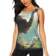 thumbnail image 1 of Balery Majestic Ostrich In Forest Camiseta sin mangas estampada ligera para mujer, tops de entrenamiento sin mangas, camisetas de yoga transpirables de secado rápido.-X-Large, 1 of 7