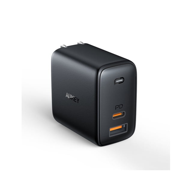Aukey Omnia Cargador PA-B3 65W 2 puertos USB-C y USB-A Negro AUKEY PA-B3