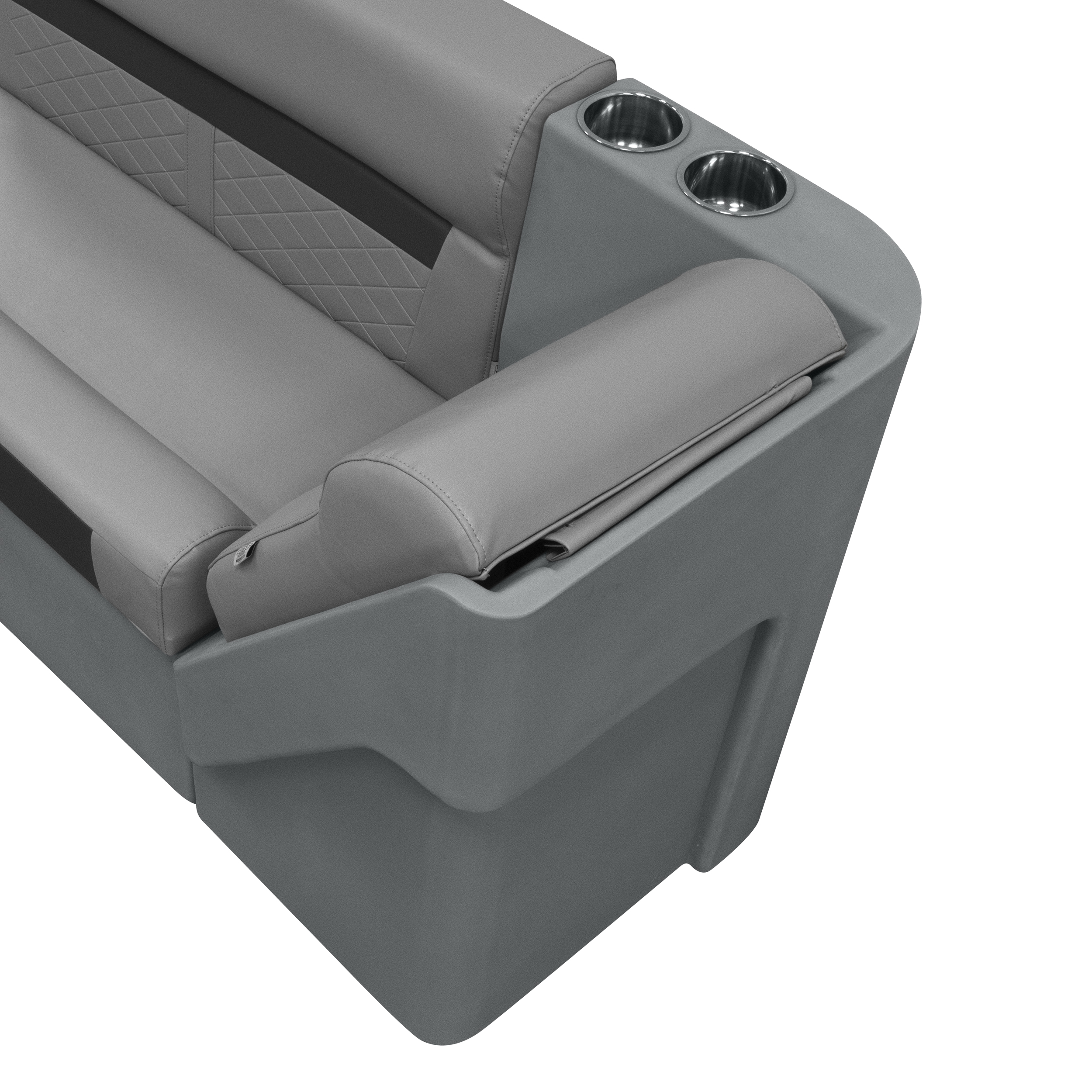 Wise DLX1305L-1905 DLX Series Pontoon Left Radius Lean Back Recliner - Marble / Reef Stone