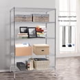 thumbnail image 3 of 5 Tier Wire Shelving Unit, Height Adjustable Wire Shelves with 2200 LBS Capacity, Metal Storage Rack Organizer for Laundry, Kitchen, Bathroom, Pantry, Closet (18"D x 42"W x 71"H, Chrome), 3 of 8