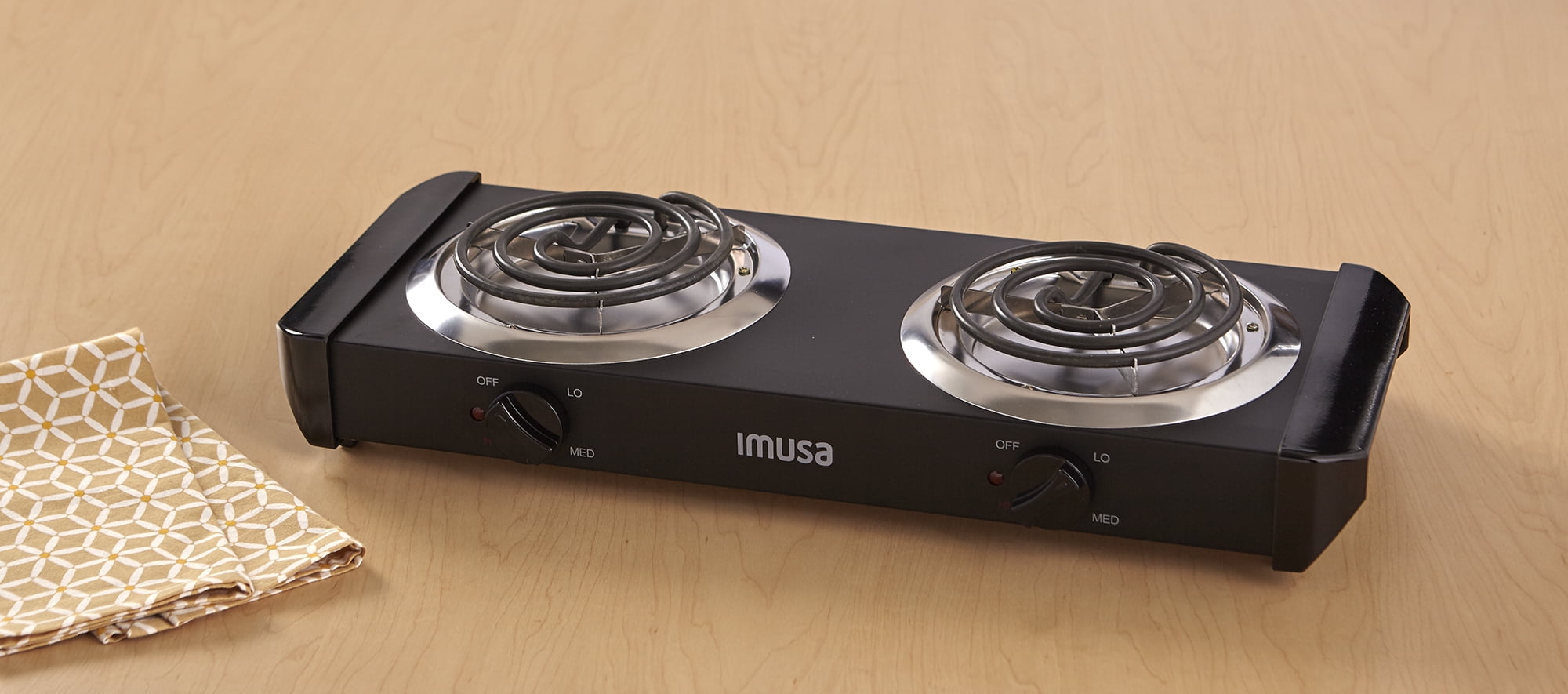 imusa double burner hot plate