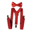 thumbnail image 2 of Tirantes para hombre Strade Fareast Limited conjunto de pajarita en forma de Y Rojo, 2 of 8