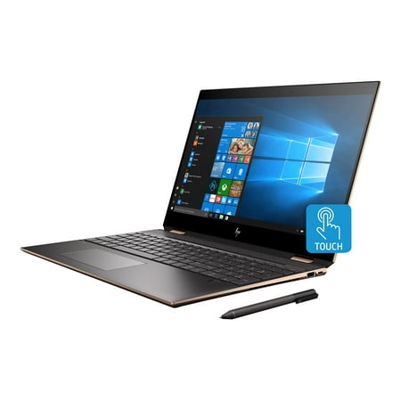 HP Spectre x360 Laptop 15-df1033dx - Flip design - Intel Core i7 - 10510U / up to 4.9 GHz - Win 10 Home 64-bit - GF MX250 - 16 GB RAM - 512 GB SSD (32 GB SSD cache) NVMe - 15.6" IPS touchscreen 3840 x 2160 (Ultra HD 4K) - IEEE 802.11b, IEEE 802.11a, IEEE 802.11g, IEEE 802.11n, IEEE 802.11ac, Bluetooth 5.0, IEEE 802.11ax (Wi-Fi 6) - Wi-Fi 6 - dark ash silver, sandblasted anodized finish, aluminum (cover and keyboard frame) - kbd: US