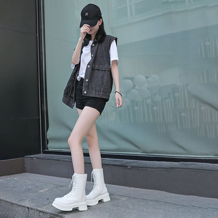 Lenago Winter Ankle Boots for Women Elastic ​​Booties Platform