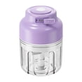 thumbnail image 1 of Electric Mini Food Chopper,2026 New Mini Portable Veggie Chopper USB Charging Wireless Food Processor Upgrade Electric Minis Garlic Chopper Set Wireless Veggie Grinder (Purple,320ML), 1 of 8