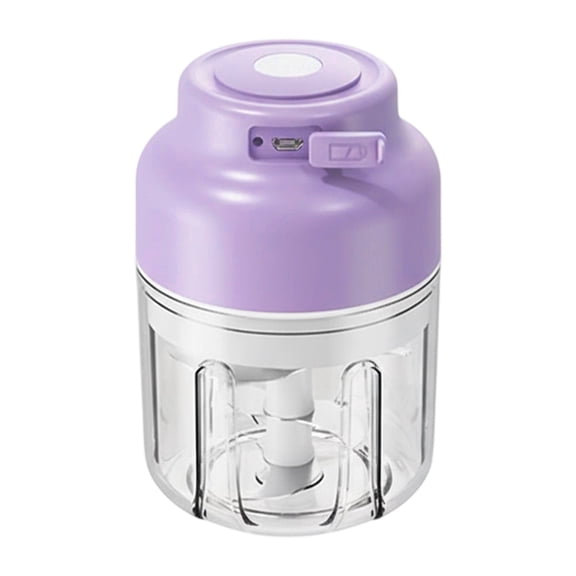 Electric Mini Food Chopper, 2026 New Mini Portable Veggie Chopper USB Charging Wireless Food Processor Upgrade Electric Minis Garlic Chopper Set Wireless Veggie Grinder(Purple,320ml)