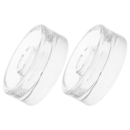 HOMEMAXS  2 Pcs Wide Mouth Canning Weights Glass Mason Jars Transparent