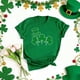 thumbnail image 4 of Camiseta de Impresión Del Día de San Patricio de Manga Corta de las Mujeres, Blusa de Cuello Redondo Casual para Vestir Vacaciones de Primavera, 4 of 7