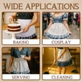 thumbnail image 6 of Aspire Waist Apron with Pockets, Women's Kitchen White Half Apron, Lace Cotton Costume Maid Apron for Cooking - S, 6 of 7