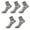 Grey, variant on Men's Mid Length Sports Performance Socks for Basketball Running Athletic Activities with Sweat Absorbing Breathable Thickened Design 5 Pairs
