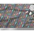 thumbnail image 3 of Soimoi Black Cotton Duck Fabric Heart Stripe Fabric Prints By Yard 42 Inch Wide, 3 of 3