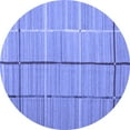 thumbnail image 1 of Ahgly Company Machine Washable Indoor Round Abstract Blue Contemporary Area Rugs, 8' Round, 1 of 4