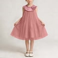 thumbnail image 2 of Pounoo Womens Sundresses Halter Neck Rose Decor Tulle Skirt Lightweight Sweet Style (For Small Wearers) Gift, 2 of 5