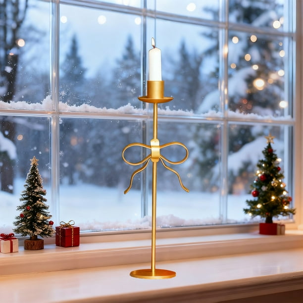 Candelabro de Hierro con Forma de Mariposa, Decoración Romántica para La Mesa de La Cena a La Luz de Las Velas, Ideal para Navidad y San Valentín.
