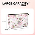 thumbnail image 4 of Toiletry Bag, Flamingo And Flowers Leather Waterproof Travel Makeup Cosmetic Bag Organizer, Large Capacity Toiletry Bag for Travel Size Toiletries, Skin Care Bag for Women, 4 of 8