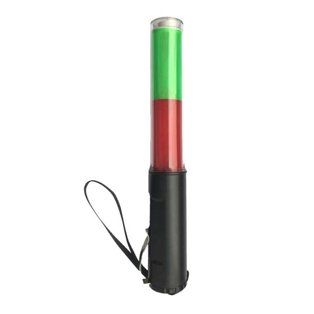 Linterna de mano LED, silbato, bastón de tráfico para clasificación, estacionamiento y parada rojo verde Cola Traffic Baton Light Stick