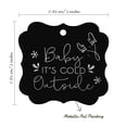 thumbnail image 7 of Inkdotpot Real Silver Foil Bracket Shape Paper Hang Tags Baby It's Cold Outside Baby Shower Favor Tags Pack Of 50, 7 of 7