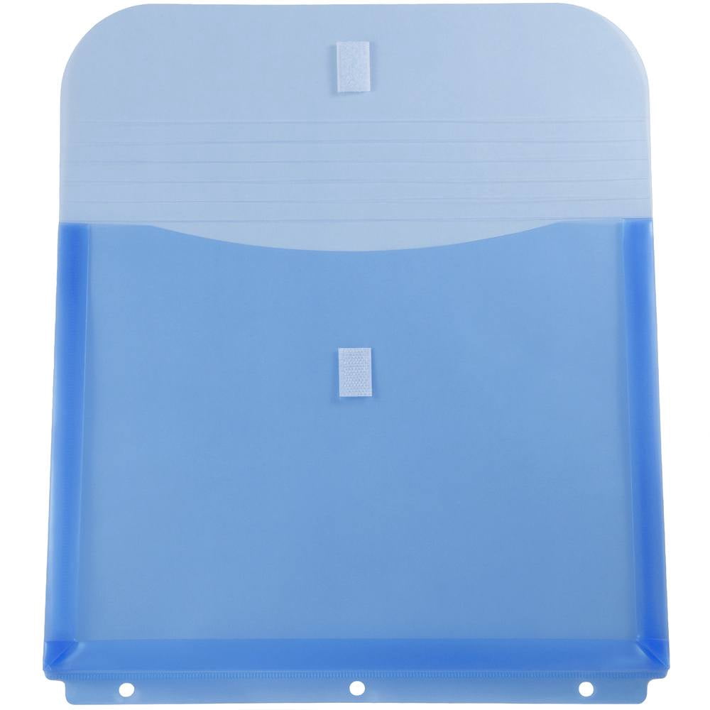 JAM Paper Plastic 3, Hole Envelopes, 8.6x11.5x1, 12/Pack, Assorted, 1 Inch Expansion