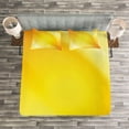 thumbnail image 3 of Ambesonne Digital Quilted Bedspread Set 3 Pcs, Yellow Lines Ombre, Queen Size, Yellow and White, 3 of 3