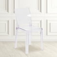 thumbnail image 2 of Flash Furniture McKenna 4 Pack Ghost Chair with Square Back in Transparent Crystal, 2 of 13