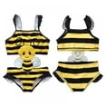 thumbnail image 4 of URMAGIC Baby Toddler Girls Swimsuit Swimming Costume One-Piece Cute Stripe Sleeveless Bee Print Bathing Suit Outfits 18-24 Months, 4 of 5