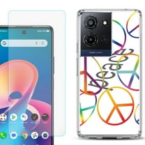 Phone Case for TCL K33 5G, with Screen Protector, by OneToughShield - Colorful Peace