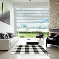 thumbnail image 6 of Ahgly Company Indoor Rectangle Contemporary Light Black Checkered Area Rugs, 5' x 8', 6 of 6