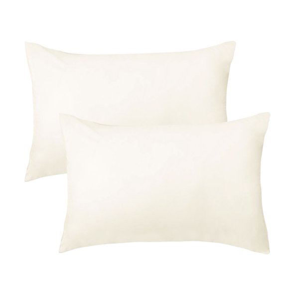 Soft 2pcs Pillowcases Microfiber,No Wrinkle,Standard, Cream Pillow Case Cover Unique Bargains Funda de Almohada