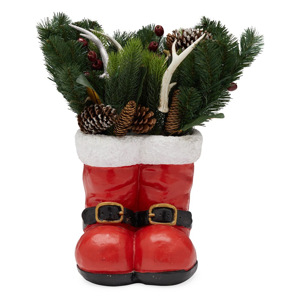 Belham Living Santa Boot Outdoor/Indoor Rustic Christmas Decor with