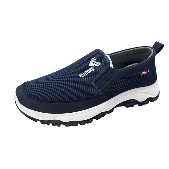 Men's S𝗅ip On Casual Shoes Breathable Lightweight Sneakers for Walking Comfortable Soft Sole L𝗈afers Shoes Daily Walking Casual Sport Shoes Summer Fashion Non-S𝗅ip Trainers Shoes