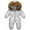 Silver, variant on Ruyang Toddler Boys Girls Puffer Snowsuit Winter Warm Fuzzy Hooded Jumpsuit Quilted Down Adjustable Waist Zip Up Outfits