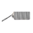thumbnail image 4 of Unique Bargains 1 Pc Coin Purse Wallet Portable Woven Plush Pom Zip Coin Purse Pouch Black, 4 of 5