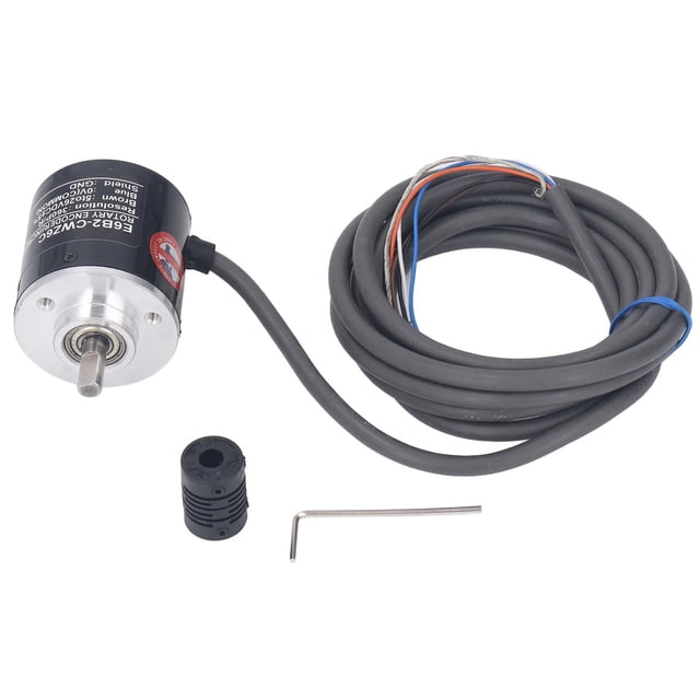 Kit de codificador rotatorio de alta precisión, bifásico, 360P/R, 5-24 VCC, fuente de alimentación de amplio voltaje