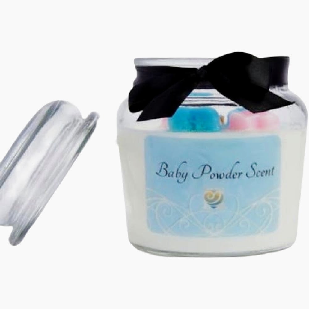 BB Essentialz & Candle Co. Baby Powder Candle Scent(25oz) Glass Jar
