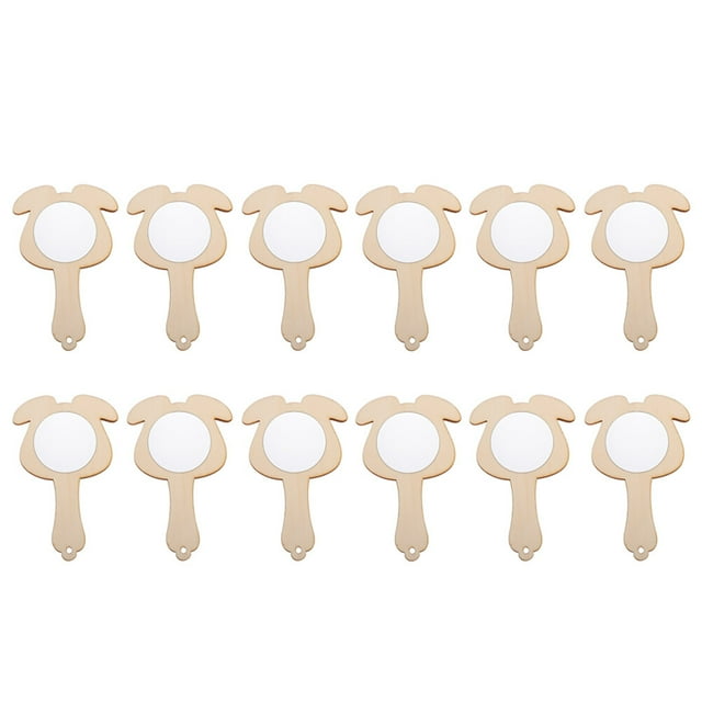Miangastore 12Pcs Kids Mirrors Delicate Hand Mirrors Unfinished Mini Mirrors Craft Accessory