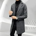 thumbnail image 5 of Miluxas 2025 Clearance! Mens Trench Coat Clearance Collar Single Breasted Peacoat Winter Overcoat, 5 of 5