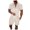 Beige*, variant on RUTAYY Men's Outfits Casual 2 Piece Solid Color Zipper Turndown Collar Short Sleeve Blouse and Drawstring Pocket Shorts Elegant Holiday Clothing Sets