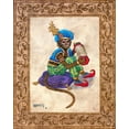 thumbnail image 2 of Kruskamp, Janet 20x24 Black Ornate Wood Framed with Double Matting Museum Art Print Titled - Monkey With Concertina, 2 of 4