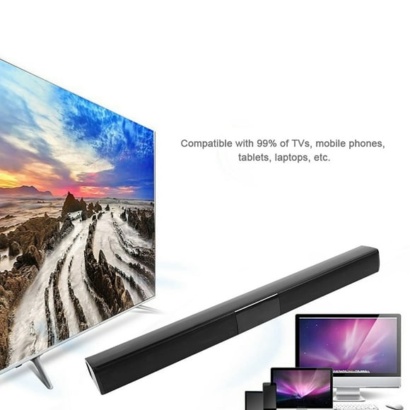 Home Theater Audio, TV Soundbar, 3D Stereo Professional 4 Speakers No Noise Built-in DSP Sound Processor, for Phone Computer