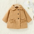 thumbnail image 2 of Happy Town Toddler Baby Girls Clothes Fall Winter Long Sleeve Outerwear Coats Baby Kids Button Jacket, 2 of 8