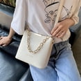 thumbnail image 2 of Solid Color Pu Leather Women'S Crossbody Bag Retro Texture Chain Trendy Handbag Fashionable Shoulder Underarm Bag Gift 2023 New, 2 of 6