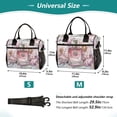 thumbnail image 2 of YAZAOO Lunch Bag Creative Perfume Flowers Sheet Music Cooler bag with Shoulder Strap, 2 of 6