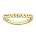 thumbnail image 1 of Bague Ondulée en Argent Sterling Stackable Expressions Poli Plaqué Or Taille 6, 1 of 3