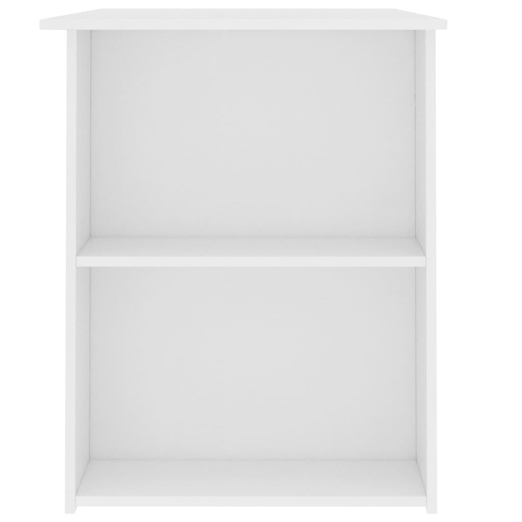 Lowestbest White Computer Desk, Small Study Writing Desk with Two Storage Shelves Lowestbest White Computer Desk, Small Study Writing Desk with Two Storage Shelves