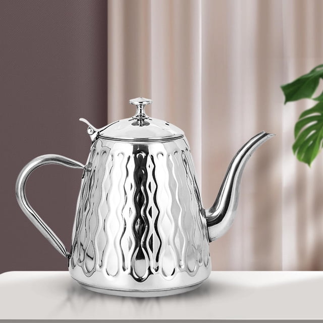 Hervidor de té de acero inoxidable, tetera suelta, con extraíble, boquilla de goteo para gas eléctrico de inducción Argén Macarena Tetera