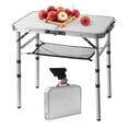 thumbnail image 1 of Byliable Mesa Plegable pequeña Mesa de Camping de Aluminio portátil Ligera de 2 pies para Picnic y Acampada Mini Mesa Plegable con Altura extendida Ajustable,Plata, 1 of 5