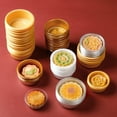 thumbnail image 5 of Round Thick BPA Free Moon Cake Trays Stackable, Space Saving, Mung Bean Cake Packaging Trays for Mid-Autumn Festival (100Pcs), 5 of 8