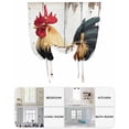 thumbnail image 6 of Retro Rooster Tie Up Curtains for Window, Thermal Insulated Balloon Shade Adjustable Rod Pocket Curtains Valance Panels for Kitchen Bathroom Cafe 42 x 45 Watercolor Vintage Rooster, 6 of 6