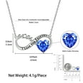 thumbnail image 6 of Juwaliy Infinity Heart Mother Necklace December Birthstone Tanzanite Blue Pendant 925 Sterling Silver Jewelry Women Grandma Birthday Christmas Mother's Day Gift from Daughter/Son, 6 of 11