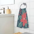 thumbnail image 3 of Yayeee 100% Cotton Hand Towels for Bathroom 16" x 28" Soft Absorbent Kitchen Towel, Red Christmas Leaves, 3 of 7